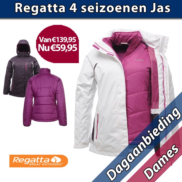 Een Dag Actie - Regatta Dames 3 In 1 Ski-jas Tessa Dagaanbieding Een Dag Actie - Regatta Dames 3 In 1 Ski-jas Tessa Dagaanbieding