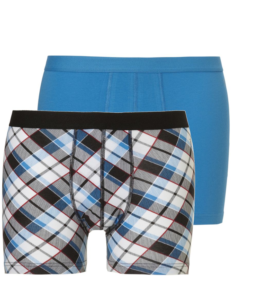 Een Dag Actie - Ten Cate Heren Giftset Heren 2-Pack Shorts Kobalt Check