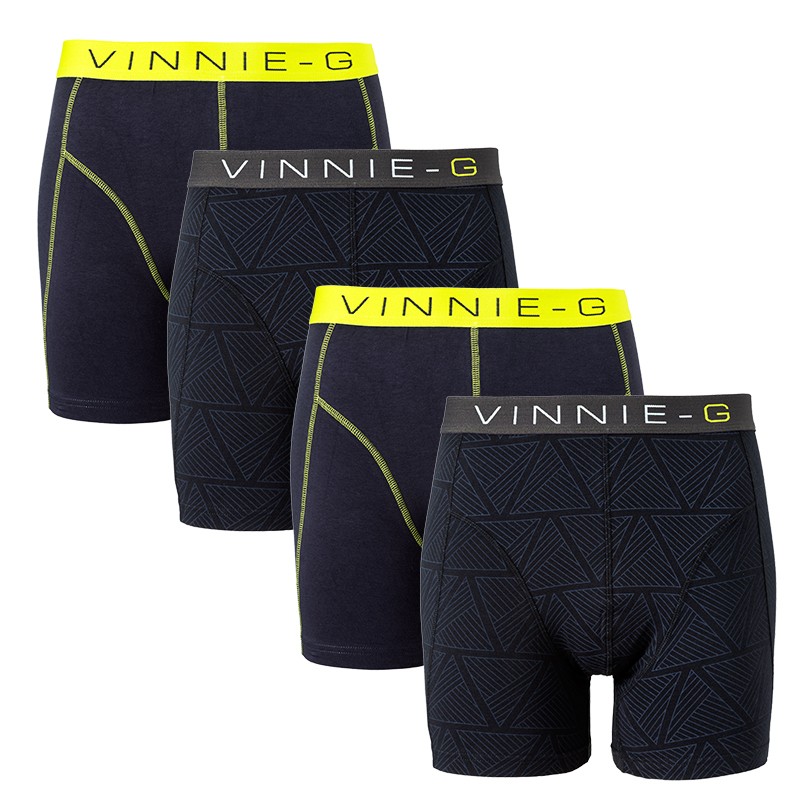 Een Dag Actie - Vinnie-G 4-Pack Boxershorts Uni Antraciet-Print