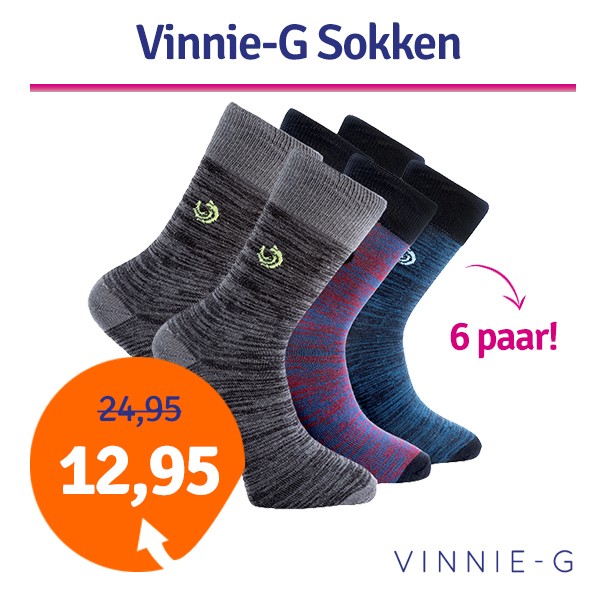 Een Dag Actie - Vinnie-G 6-Pack Heren Sokken Hoog