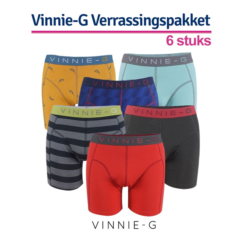 Een Dag Actie - Vinnie-G Boxershort Verrassingspakket 6-Pack Een Dag Actie - Vinnie-G Boxershort Verrassingspakket 6-Pack
