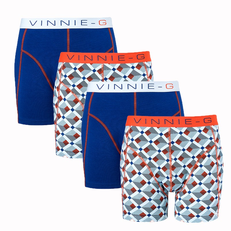Een Dag Actie - Vinnie-G Boxershorts Jeans - Print 4-Pack Een Dag Actie - Vinnie-G Boxershorts Jeans - Print 4-Pack