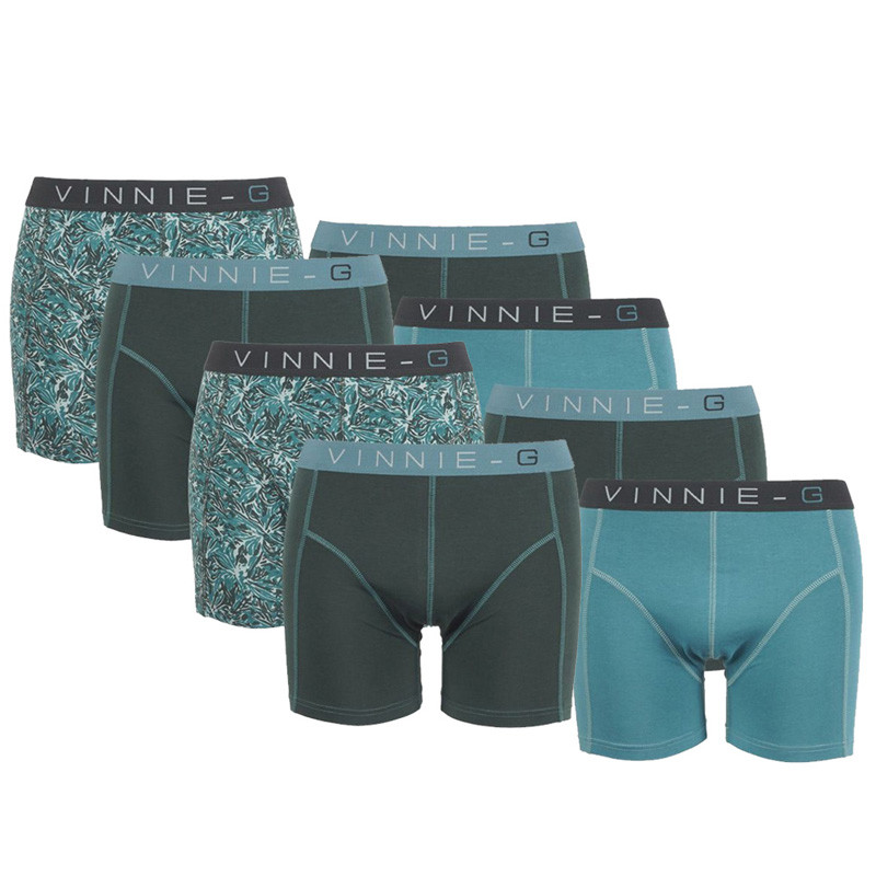 Een Dag Actie - Vinnie-G Boxershorts Leaves 8-Pack