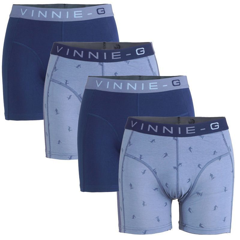 Een Dag Actie - Vinnie-G Boxershorts Ski Dark - Print 4-Pack Een Dag Actie - Vinnie-G Boxershorts Ski Dark - Print 4-Pack