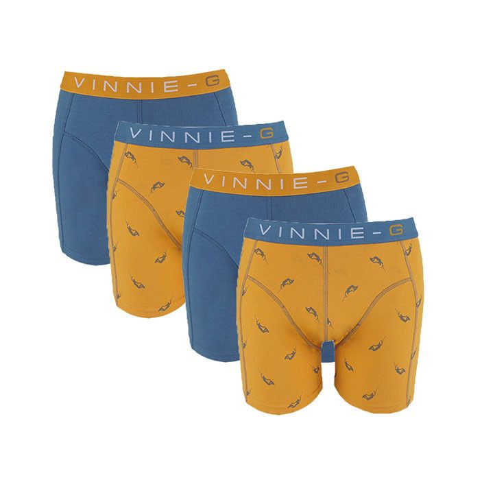 Een Dag Actie - Vinnie-G Boxershorts Wakeboard Blue - Print 4-Pack