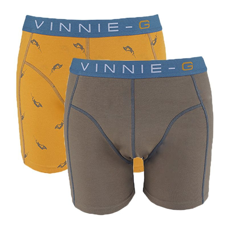 Een Dag Actie - Vinnie-G Boxershorts Wakeboard Grey - Print 2-Pack