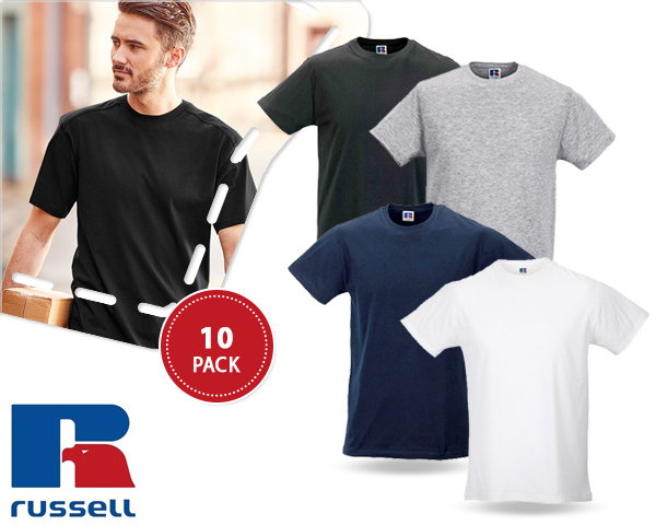 1 Day Fly - 10-​Pack Russell Slim Fit T-​Shirts