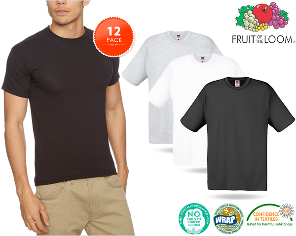 1 Day Fly - 12-Pack Fruit Of The Loom 'The Original' T-Shirt 1 Day Fly - 12-Pack Fruit Of The Loom 'The Original' T-Shirt