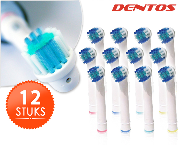 1 Day Fly - 12 Stuks Dentos Opzetborstels Voor Oral B Tandenborstels