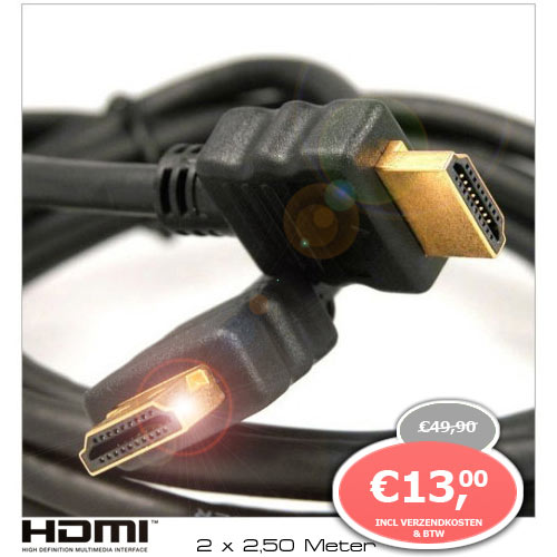 1 Day Fly - 2 X Hdmi 1.3 Kabel 2,5 Meter 1 Day Fly - 2 X Hdmi 1.3 Kabel 2,5 Meter