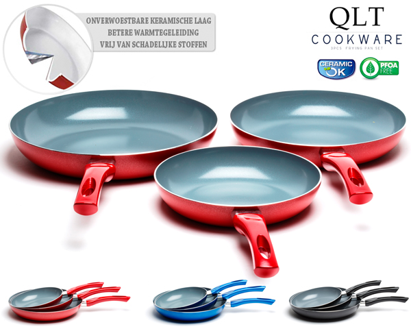 1 Day Fly - 3-​Delige Qlt Cookware Pannenset