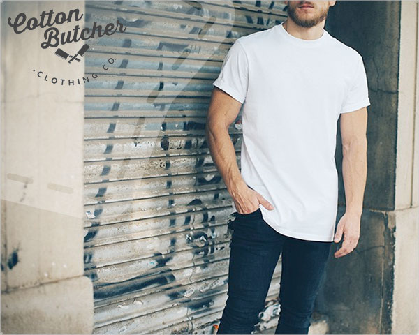 1 Day Fly - 3-​Pack Cotton Butcher T-​Shirts Met Long Fit