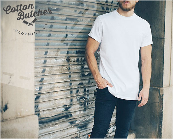 1 Day Fly - 3-Pack Cotton Butcher T-Shirts Met Long Fit 1 Day Fly - 3-Pack Cotton Butcher T-Shirts Met Long Fit