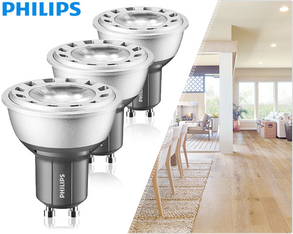 1 Day Fly - 3-Pack Philips Master Led Dimbare Gu10 Spots 1 Day Fly - 3-Pack Philips Master Led Dimbare Gu10 Spots