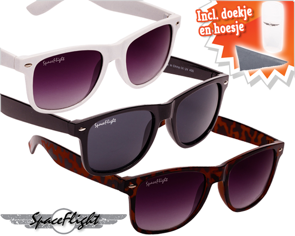 1 Day Fly - 3-Pack Wayfarer Zonnebrillen 1 Day Fly - 3-Pack Wayfarer Zonnebrillen