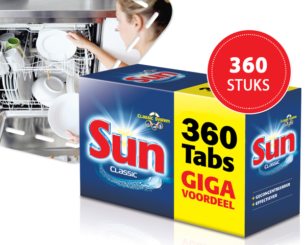1 Day Fly - 360 Stuks Sun Classic Afwastabletten 1 Day Fly - 360 Stuks Sun Classic Afwastabletten