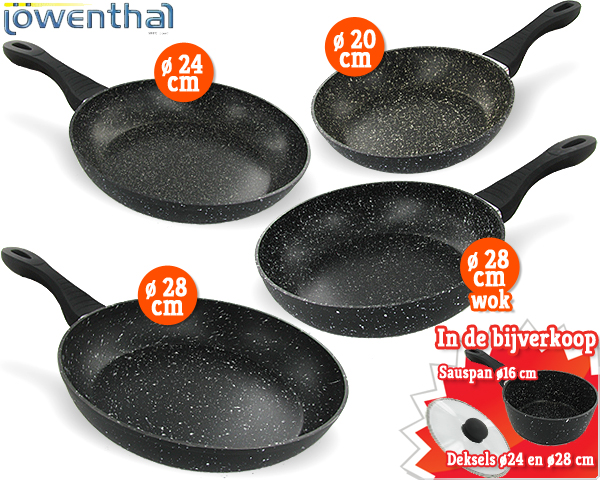 1 Day Fly - 4-Delige Marmercoating Pannenset Van Lowenthal 1 Day Fly - 4-Delige Marmercoating Pannenset Van Lowenthal
