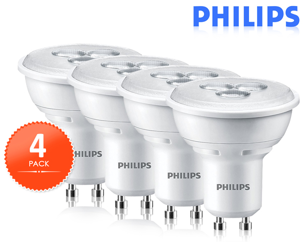 1 Day Fly - 4-​Pack Philips Gu10 Led Spots Warm Wit