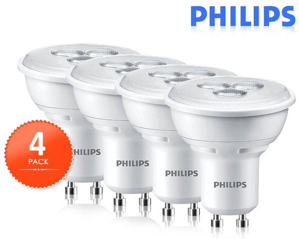 1 Day Fly - 4-Pack Philips Gu10 Led Spots Warm Wit 1 Day Fly - 4-Pack Philips Gu10 Led Spots Warm Wit