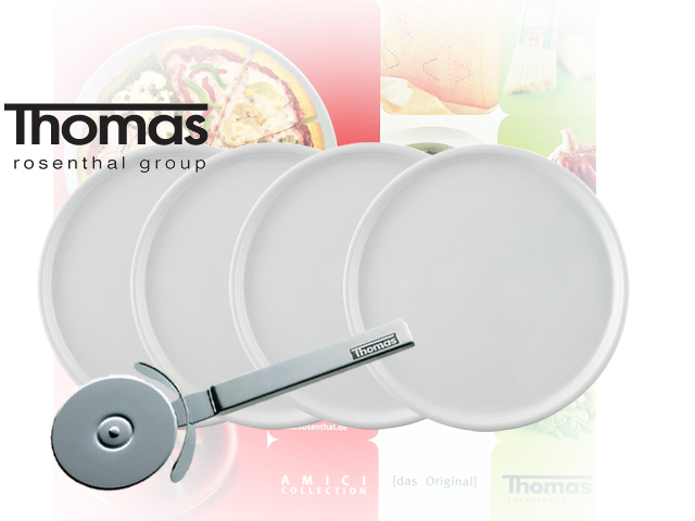 1 Day Fly - 4 Rosenthal Pizzaborden Met Pizzasnijder Uit De Serie Thomas Amici 80% Korting 1 Day Fly - 4 Rosenthal Pizzaborden Met Pizzasnijder Uit De Serie Thomas Amici 80% Korting