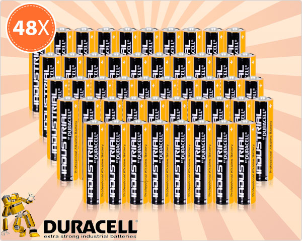 1 Day Fly - 48 Duracell Industrial Batterijen 1 Day Fly - 48 Duracell Industrial Batterijen