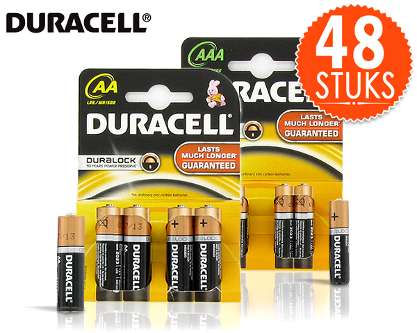 1 Day Fly - 48 X Duracell Duralock Batterijen Blijven Tot 2023 Goed