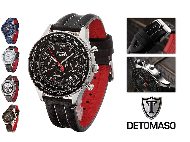 1 Day Fly - 5 Modellen Detomaso Classic Firenze Heren Horloges 1 Day Fly - 5 Modellen Detomaso Classic Firenze Heren Horloges