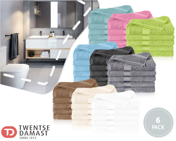 1 Day Fly - 6-Pack Twentse Damast Handdoekenset 1 Day Fly - 6-Pack Twentse Damast Handdoekenset