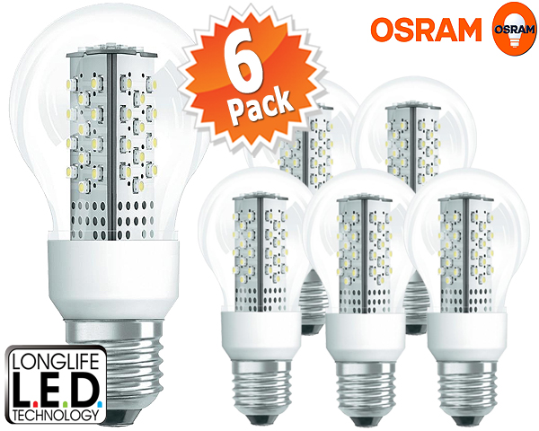 1 Day Fly - 6 Stuks Osram E27 Led Lamp