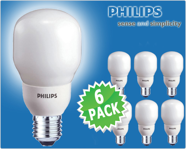 1 Day Fly - 6 Stuks Philips Spaarlampen