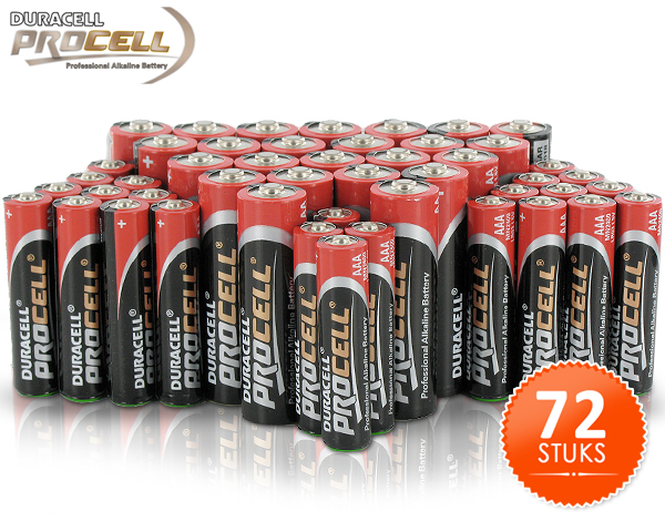 1 Day Fly - 72 Duracell Batterijen