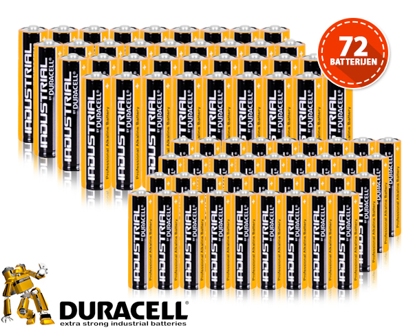 1 Day Fly - 72 X Duracell Industrial Batterijen 1 Day Fly - 72 X Duracell Industrial Batterijen