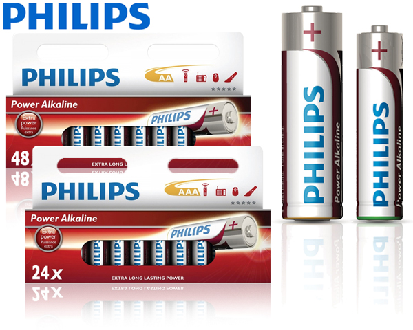 1 Day Fly - 72 X Philips Power Alkaline Batterijen