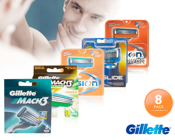 1 Day Fly - 8-Pack Gillette Mach3, Fusion En Proglide Scheermesjes 1 Day Fly - 8-Pack Gillette Mach3, Fusion En Proglide Scheermesjes