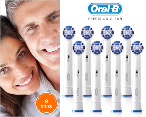 1 Day Fly - 8-Pack Originele Oral-B Precision Clean Opzetborstels 1 Day Fly - 8-Pack Originele Oral-B Precision Clean Opzetborstels