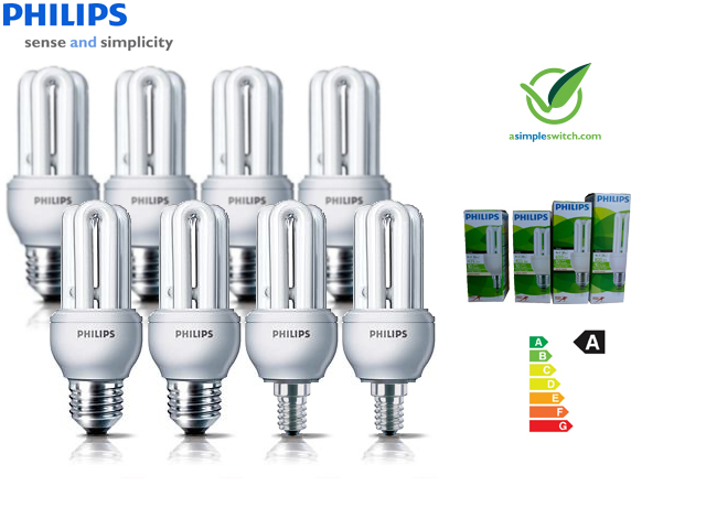1 Day Fly - 8 X Philips Genie Spaarlampen