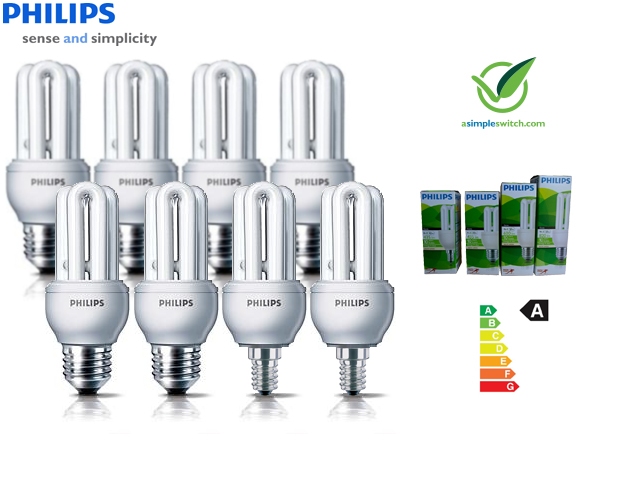 1 Day Fly - 8 X Philips Genie Spaarlampen 1 Day Fly - 8 X Philips Genie Spaarlampen