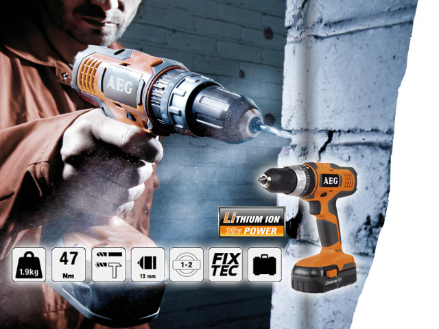 1 Day Fly - Aeg 18V Accuboormachine Met Lithium-ion Accu En Slagfunctie 1 Day Fly - Aeg 18V Accuboormachine Met Lithium-ion Accu En Slagfunctie