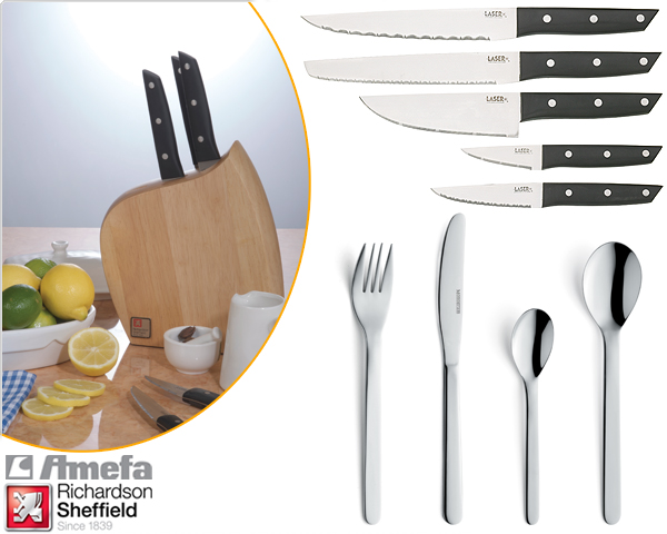 1 Day Fly - Amefa 16-Delige Bestekset En 5-Delig Messenblok 1 Day Fly - Amefa 16-Delige Bestekset En 5-Delig Messenblok