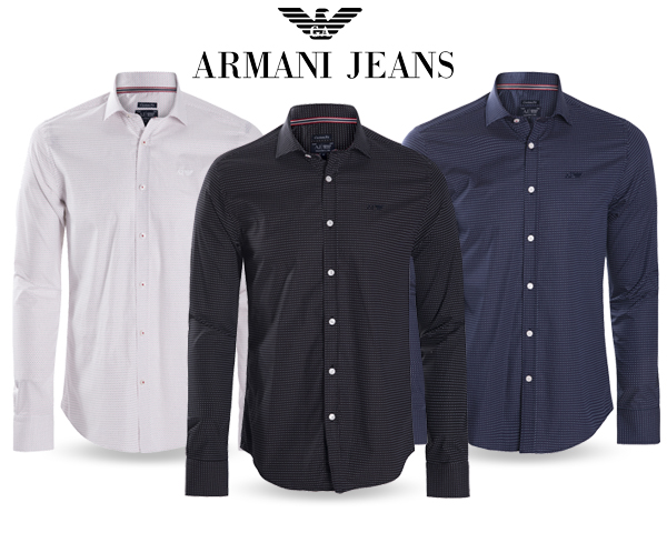 1 Day Fly - Armani Jeans Overhemd In 3 Kleuren 1 Day Fly - Armani Jeans Overhemd In 3 Kleuren