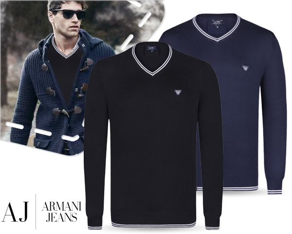 1 Day Fly - Armani Jeans V-Hals Trui 1 Day Fly - Armani Jeans V-Hals Trui