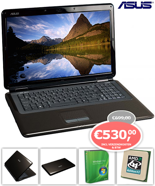1 Day Fly - Asus Laptop Met 17'' Beeldscherm 1 Day Fly - Asus Laptop Met 17'' Beeldscherm