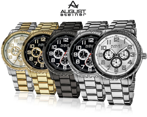 1 Day Fly - August Steiner Herenhorloge In 5 Kleuren 1 Day Fly - August Steiner Herenhorloge In 5 Kleuren