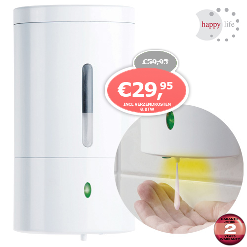 1 Day Fly - Automatische Zeepdispenser Met Infrarood Bediening 1 Day Fly - Automatische Zeepdispenser Met Infrarood Bediening