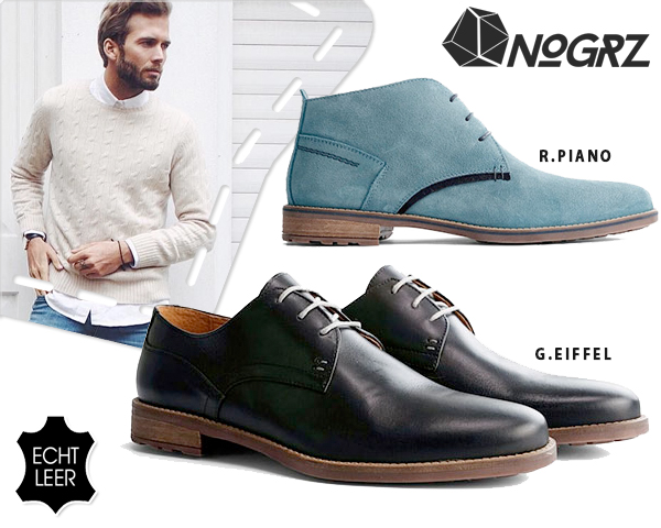 1 Day Fly - Back2work Special: Nogrz Leren/Suede Herenschoenen 1 Day Fly - Back2work Special: Nogrz Leren/Suede Herenschoenen