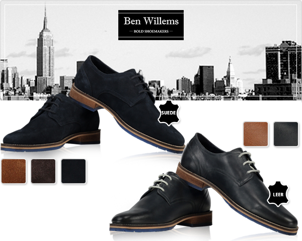 1 Day Fly - Ben Willems Herenschoenen In Suede Of Leer