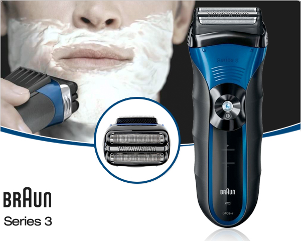 1 Day Fly - Braun 340S Wet&Dry Scheerapparaat Inclusief Cleaning Kit