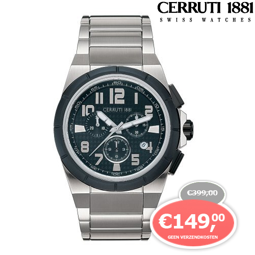 1 Day Fly - Cerruti Horloge Met Rvs Band 1 Day Fly - Cerruti Horloge Met Rvs Band