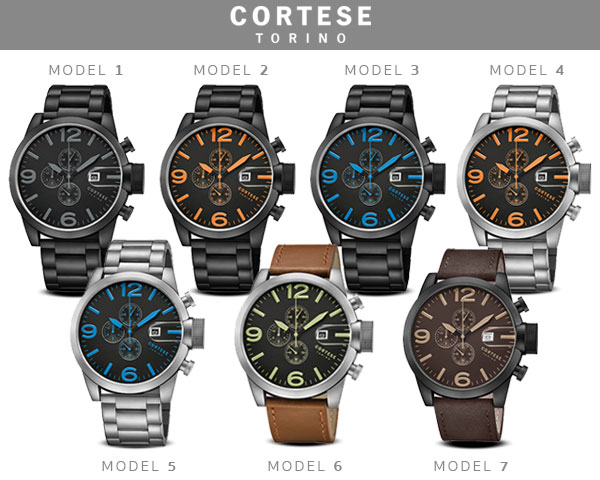 1 Day Fly - Cortese Herenhorloge: Keuze Uit 7 Modellen