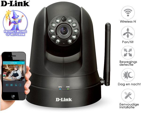 1 Day Fly - D-Link Indoor Pan & Tilt Dag/nacht Camera 1 Day Fly - D-Link Indoor Pan & Tilt Dag/nacht Camera